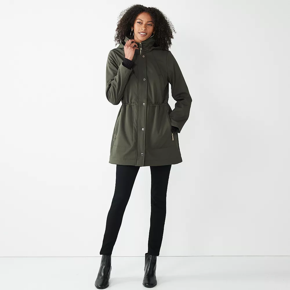 Women's Nine West Fleece-Lined Soft-Shell Jacket 8 Women's Nine West Fleece-Lined Soft-Shell Jacket - Image 6