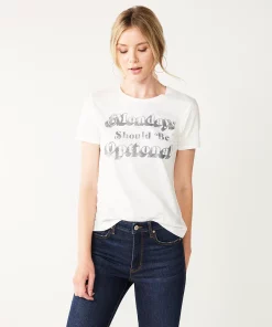 Women's Nine West Crewneck Graphic Tee -Nine West Sales 4646703 Monday Optional