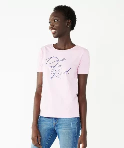 Women's Nine West Crewneck Graphic Tee -Nine West Sales 4646703 One Of A Kind