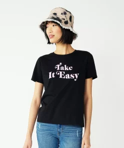 Women's Nine West Crewneck Graphic Tee -Nine West Sales 4646703 Take It Easy