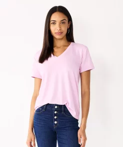 Women's Nine West Essential V-Neck Tee -Nine West Sales 4841148 Lilac Necklace