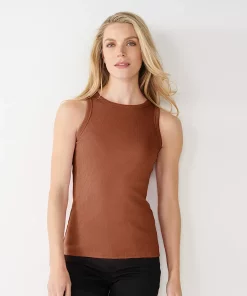 Women's Nine West Ribbed Tank -Nine West Sales 4841430 Cocoa Loco