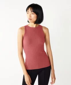Women's Nine West Ribbed Tank -Nine West Sales 4841430 Mauve Jewel