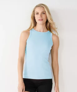 Women's Nine West Ribbed Tank -Nine West Sales 4841430 Peri Cream