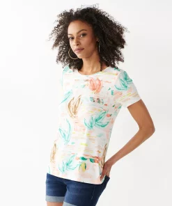 Women's Nine West Essential Crewneck Tee -Nine West Sales 4911743 Expressive Tropical