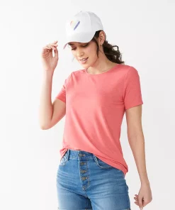 Women's Nine West Essential Crewneck Tee -Nine West Sales 4911743 Infused Melon