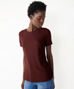 Women's Nine West Essential Crewneck Tee -Nine West Sales 4911743 Maddie Plum Rib