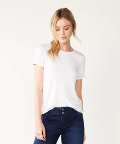 Women's Nine West Essential Crewneck Tee -Nine West Sales 4911743 Modern White