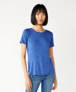 Women's Nine West Essential Crewneck Tee -Nine West Sales 4911743 Purple Palette