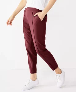 Women's Nine West Relaxed Crop Pull-On Pants -Nine West Sales 4911770 Maddie Plum