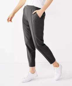 Women's Nine West Relaxed Crop Pull-On Pants -Nine West Sales 4911770 Mineral Black