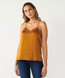 Women's Nine West Lace Trim Cami -Nine West Sales 4944769 Brown