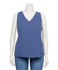 Plus Size Nine West Essential V-Neck Tank