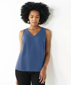 Nine West Sales 25 Petite Nine West V-Neck Tank