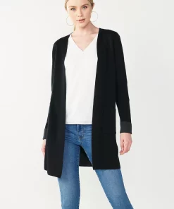 Women's Nine West Car Coat Cardigan -Nine West Sales 4972563 Black
