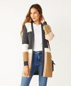 Women's Nine West Car Coat Cardigan -Nine West Sales 4972563 Colorblock