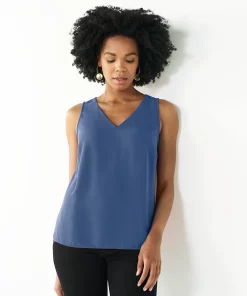 Women's Nine West V-Neck Tank -Nine West Sales 4974987 Blue