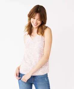 Women's Nine West V-Neck Tank -Nine West Sales 4974987 Lilac Animal