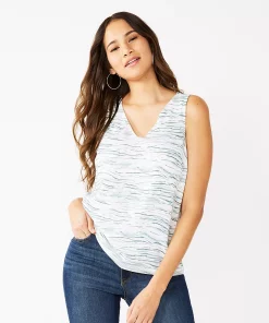 Women's Nine West V-Neck Tank -Nine West Sales 4974987 Marble