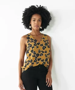 Women's Nine West V-Neck Tank -Nine West Sales 4974987 Open Floral