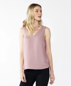 Women's Nine West V-Neck Tank -Nine West Sales 4974987 Washed Grape