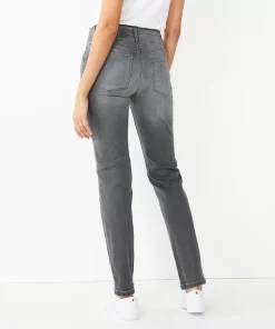 Women's Nine West Curvy Tummy-Control Slim Straight Jeans -Nine West Sales 4988950 ALT