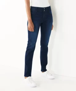 Women's Nine West Tummy-Control Slim Straight Jeans