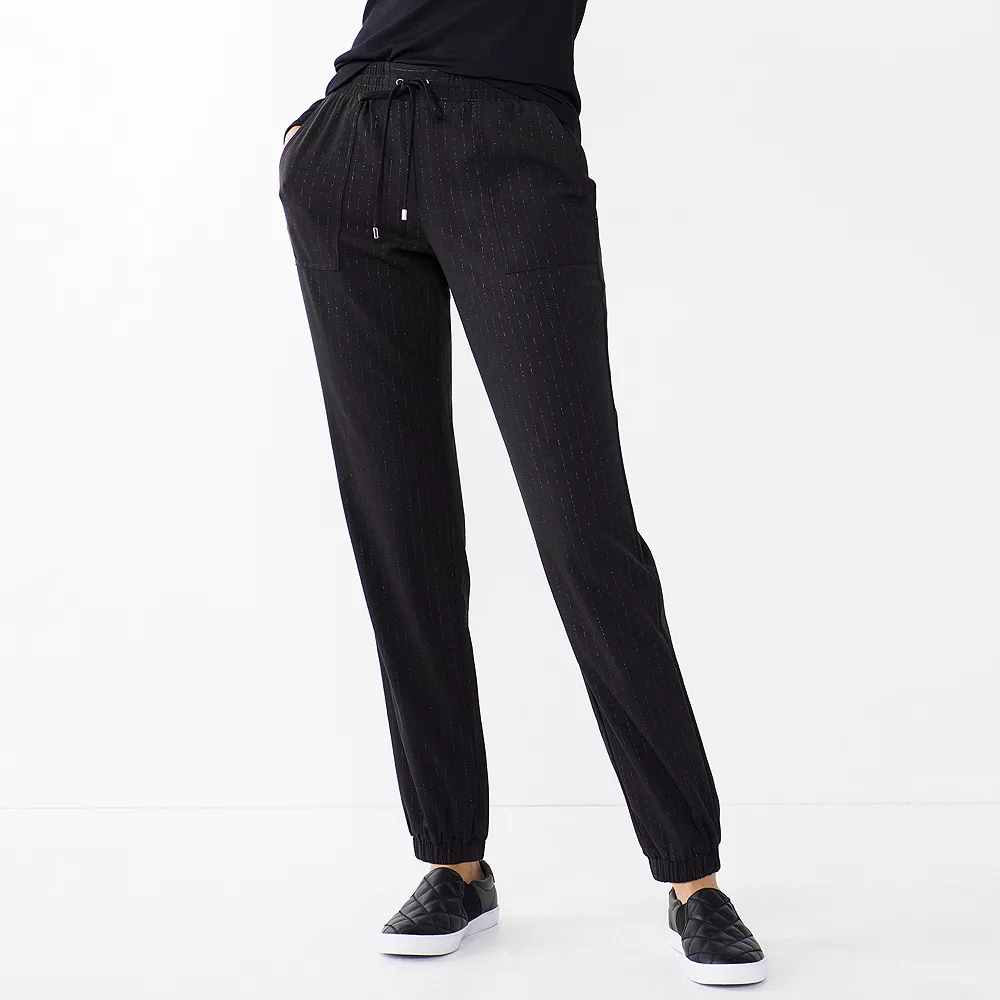 Women's Nine West Elastic-Cuff Relaxed Jogger Pants 7 Women's Nine West Elastic-Cuff Relaxed Jogger Pants - Image 5