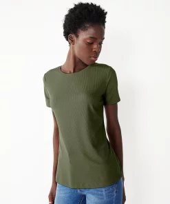 Petite Nine West Essential Crewneck Tee -Nine West Sales 5086783 Infantry Olive Rib