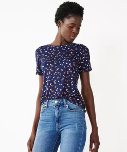 Petite Nine West Essential Crewneck Tee -Nine West Sales 5086783 Navy Dot