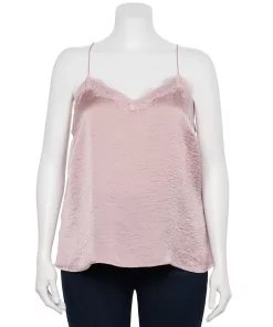 Plus Size Nine West V-Neck Camisole -Nine West Sales 5114982 Washed Grape