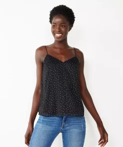 Petite Nine West V-Neck Layering Camisole