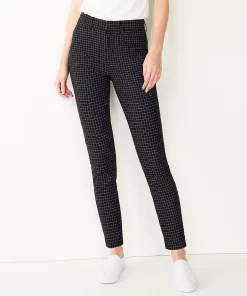 Petite Nine West Slim-Cut Ankle Pants 11 Petite Nine West Slim-Cut Ankle Pants -Nine West Sales 5176086 Black White Grid
