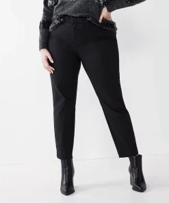 Plus Size Nine West Slim-Cut Ankle Pants