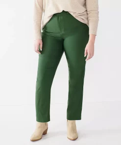 Plus Size Nine West Slim-Cut Ankle Pants -Nine West Sales 5176293 Dark Camo Green