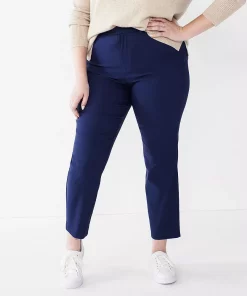 Plus Size Nine West Slim-Cut Ankle Pants -Nine West Sales 5176293 Liberty Navy