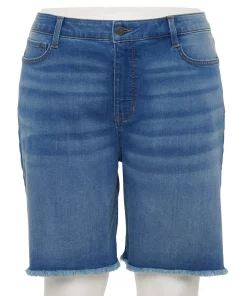 Plus Size Nine West Slimming Pocket Bermuda Shorts