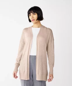 Women's Nine West Essential Lightweight Cardigan 24 Women's Nine West Essential Lightweight Cardigan -Nine West Sales 5234642 Dusty Salt Heather