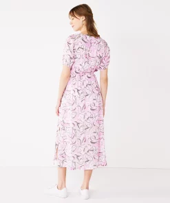 Women's Nine West Puff Sleeve Maxi Dress -Nine West Sales 5261378 ALT