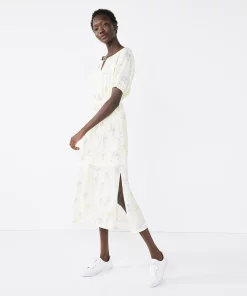 Women's Nine West Puff Sleeve Maxi Dress -Nine West Sales 5261378 Yellow Floral Camo