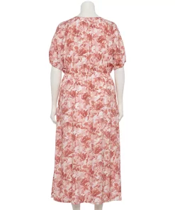 Plus Size Nine West Puff-Sleeve Chiffon Maxi Dress 11 Plus Size Nine West Puff-Sleeve Chiffon Maxi Dress -Nine West Sales 5262085 ALT