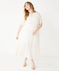 Plus Size Nine West Puff-Sleeve Chiffon Maxi Dress 10 Plus Size Nine West Puff-Sleeve Chiffon Maxi Dress -Nine West Sales 5262085 Spring Zebra