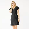 Women's Nine West Flutter Sleeve Wrap Dress -Nine West Sales 5280249 Mineral Black