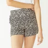 Women's Nine West Mid-Rise Pull-On Soft Shorts -Nine West Sales 5280255 Heart Leopard