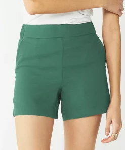 Women's Nine West Mid-Rise Pull-On Soft Shorts -Nine West Sales 5280255 Huxley Blue