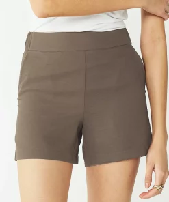 Women's Nine West Mid-Rise Pull-On Soft Shorts -Nine West Sales 5280255 Shark Cove