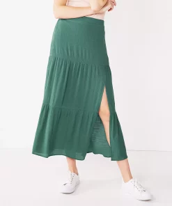 Women's Nine West Crosshatch Tiered Maxi Skirt -Nine West Sales 5330209 Huxley Blue