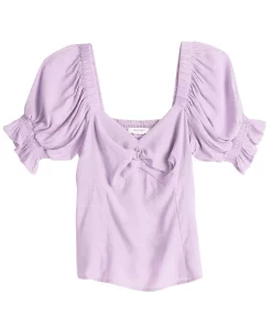 Women's Nine West Twist Front Puff Sleeve Top -Nine West Sales 5493540 ALT5