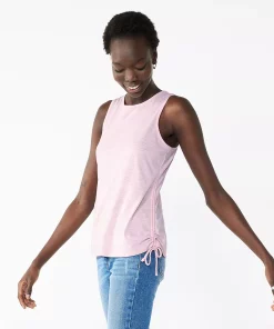 Women's Nine West Ruched Side Tank -Nine West Sales 5493872 Enlighten Purple