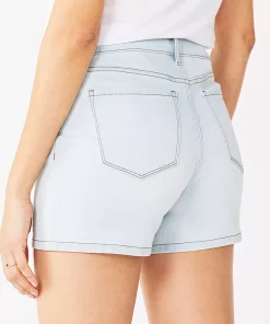 Women's Nine West Slimming Button Front High-Waisted Shorts -Nine West Sales 5497290 ALT